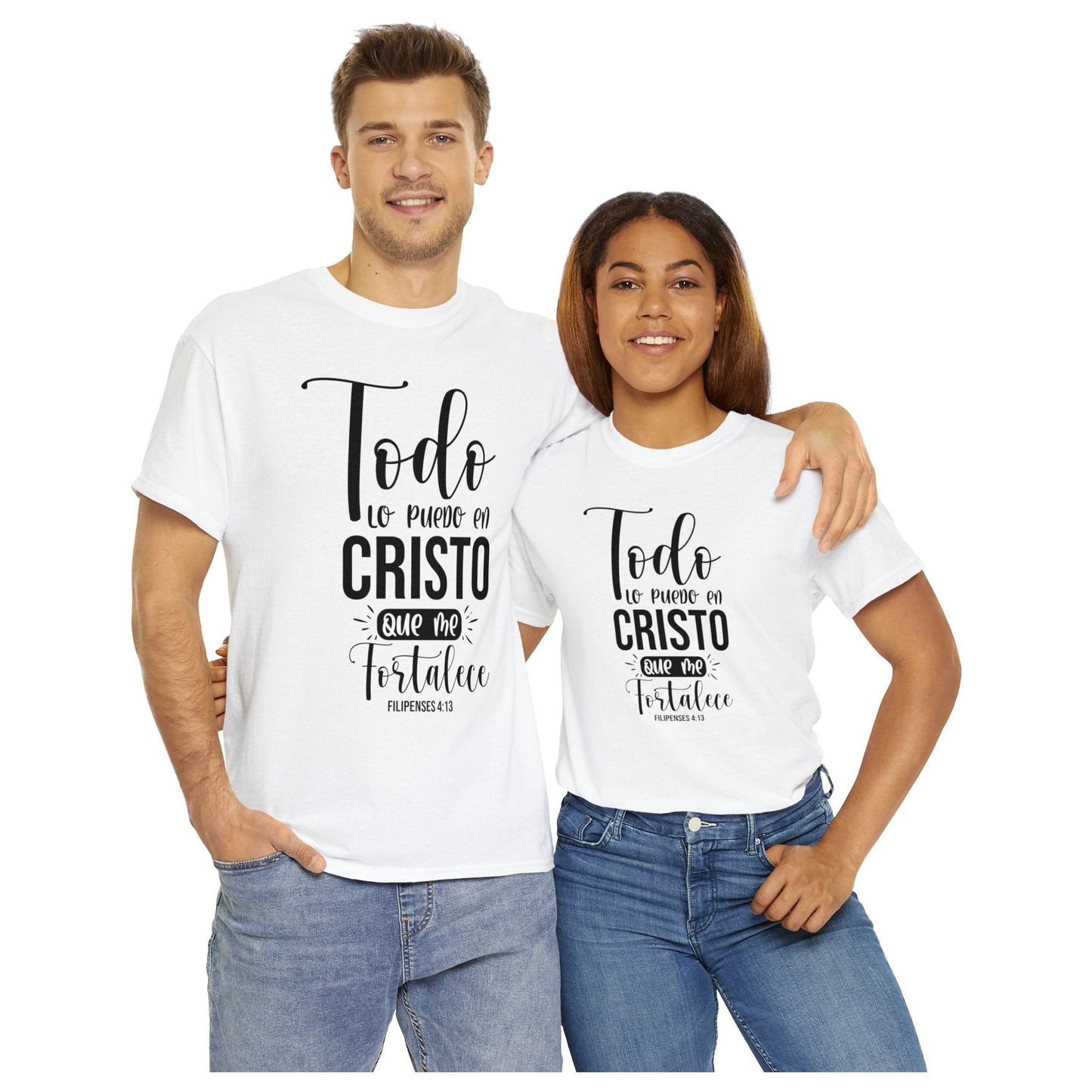 Camiseta Cristiana - todo lo puedo en Cristo que me fortalece