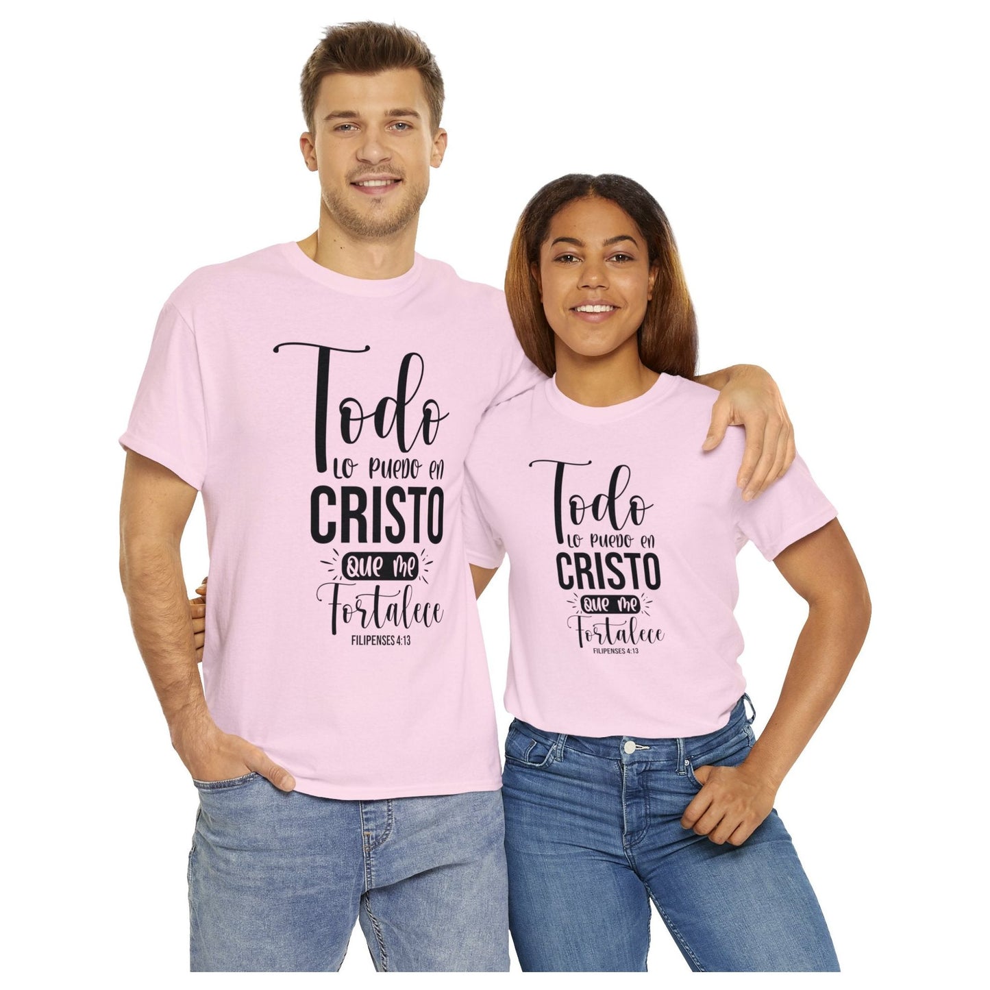 Camiseta Cristiana - todo lo puedo en Cristo que me fortalece