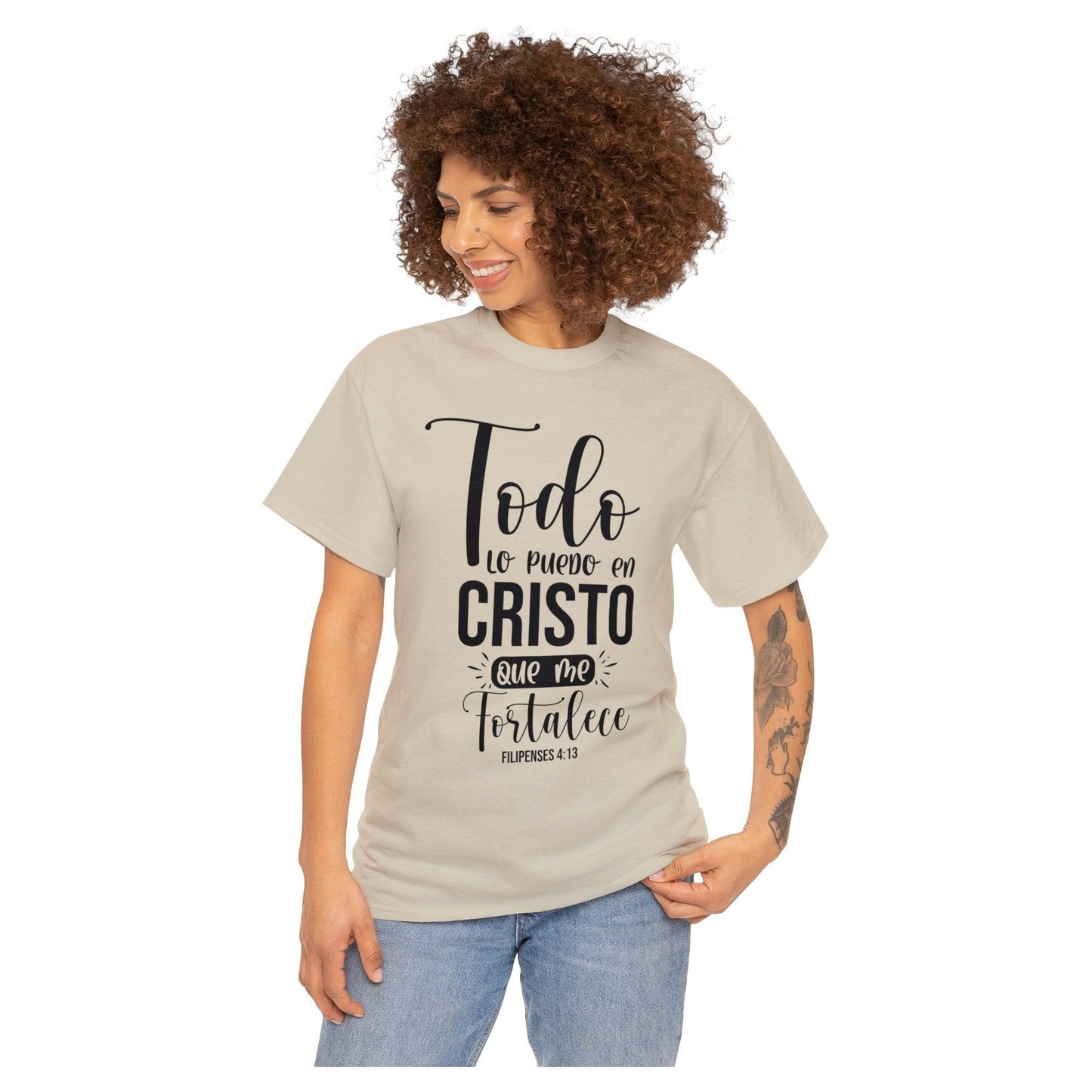 Camiseta Cristiana - todo lo puedo en Cristo que me fortalece