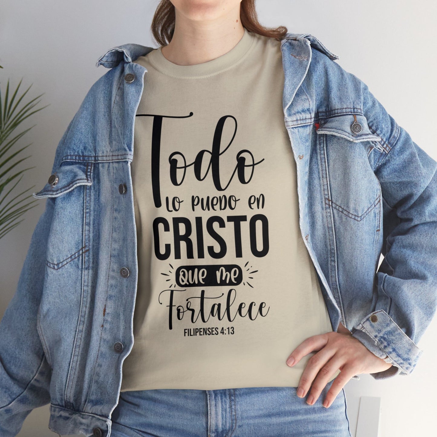 Camiseta Cristiana - todo lo puedo en Cristo que me fortalece