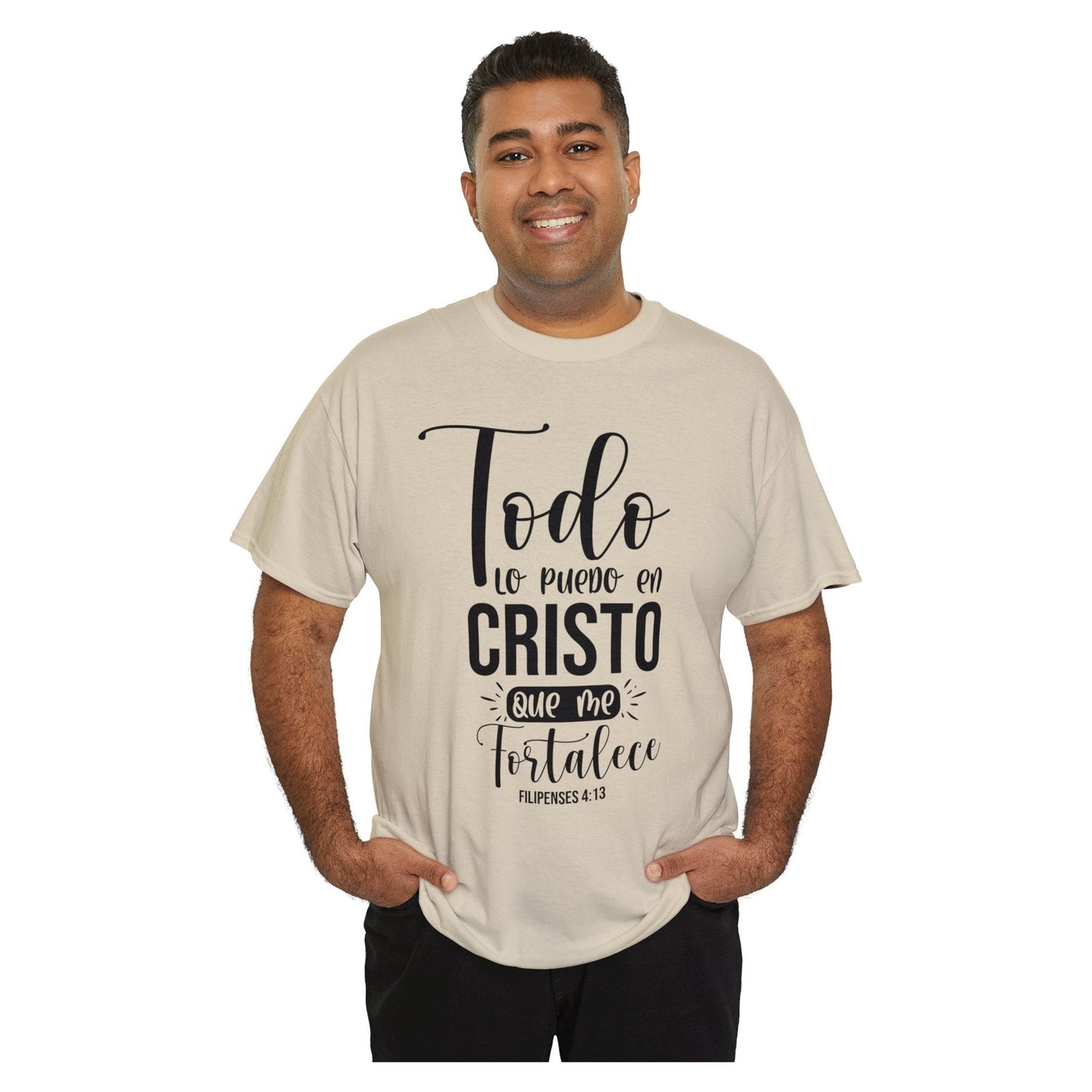 Camiseta Cristiana - todo lo puedo en Cristo que me fortalece