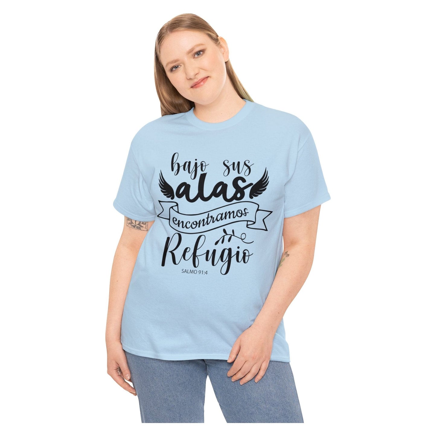 Christian T-shirt - Under his wings we find refuge
