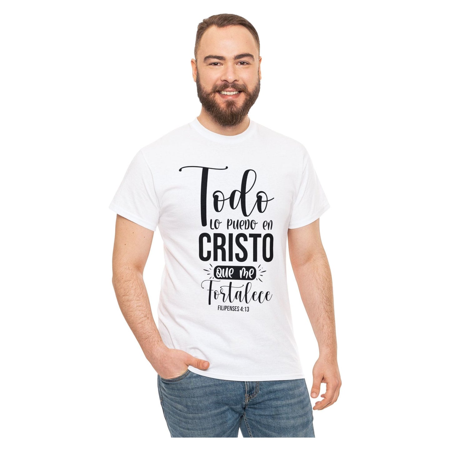 Camiseta Cristiana - todo lo puedo en Cristo que me fortalece