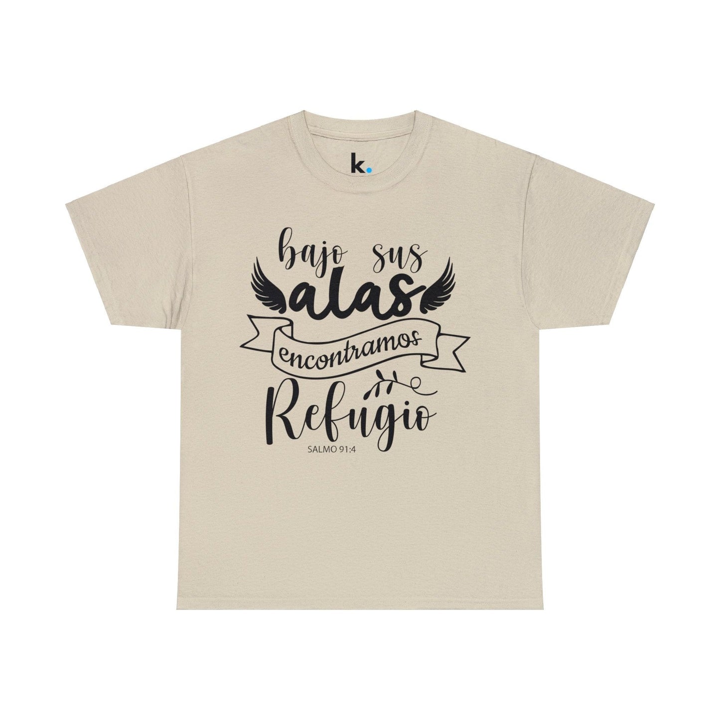 Christian T-shirt - Under his wings we find refuge