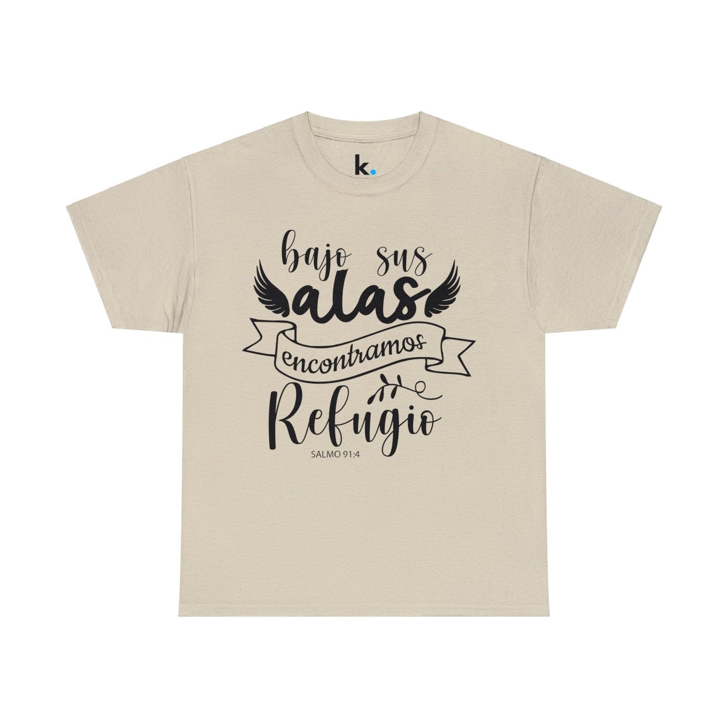 Camiseta Cristiana - Bajo sus alas encontramos refugio