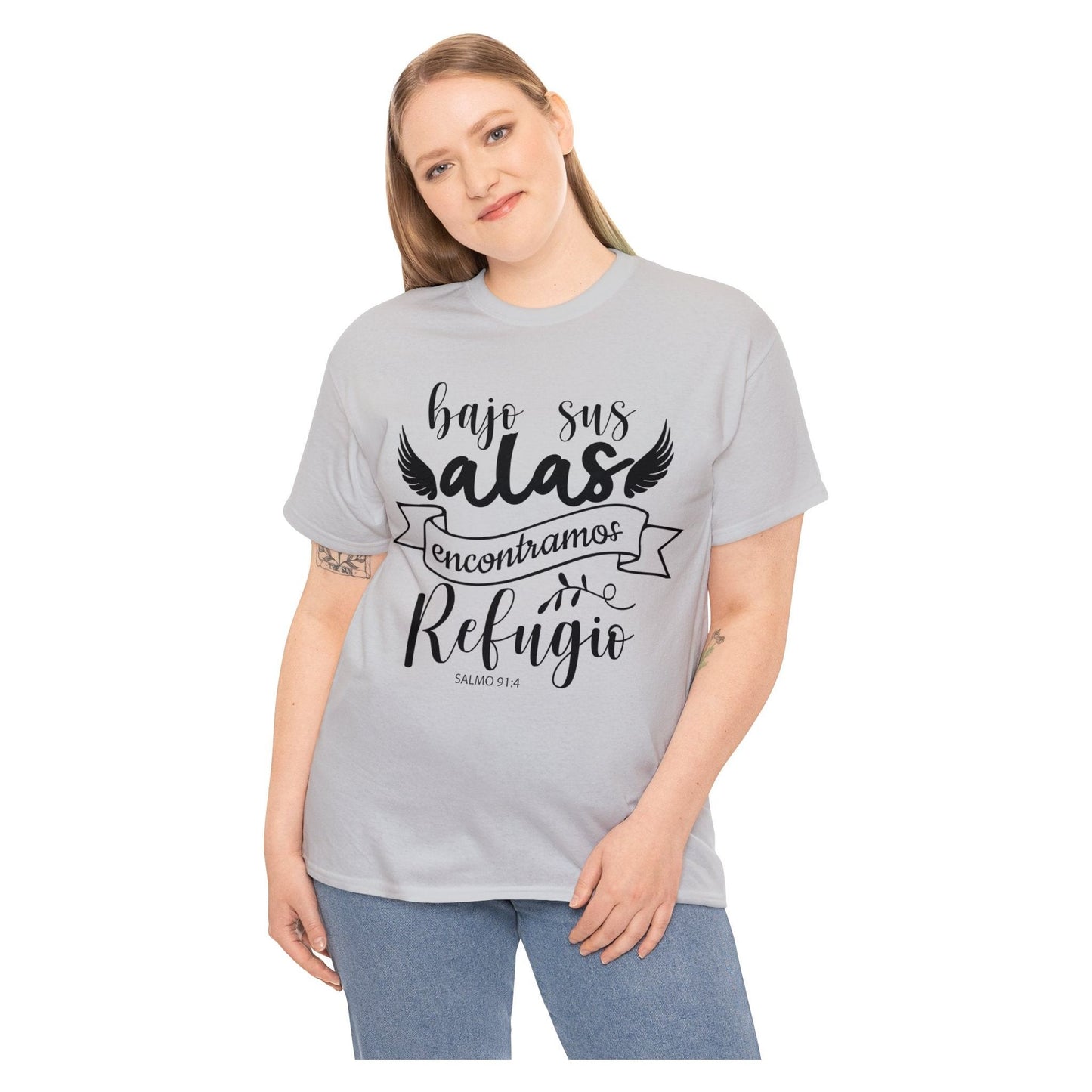Christian T-shirt - Under his wings we find refuge