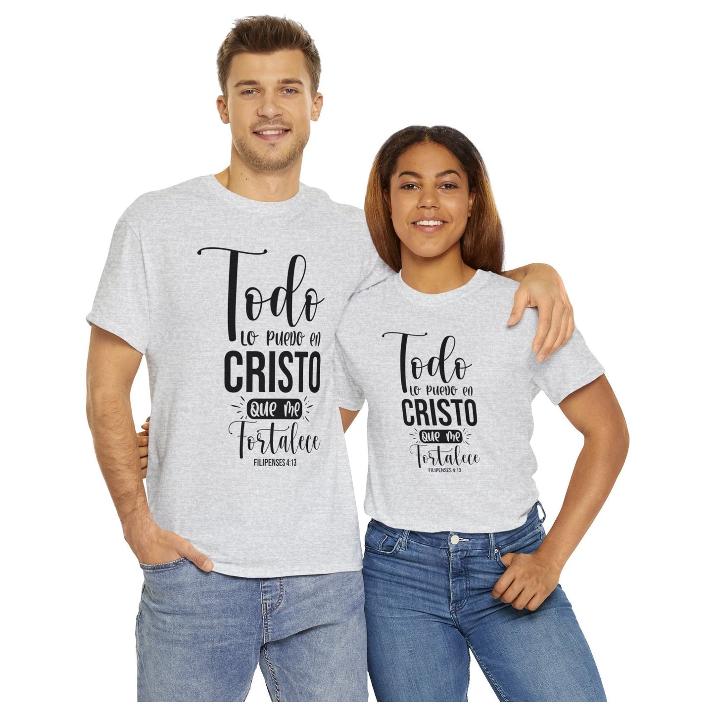 Camiseta Cristiana - todo lo puedo en Cristo que me fortalece