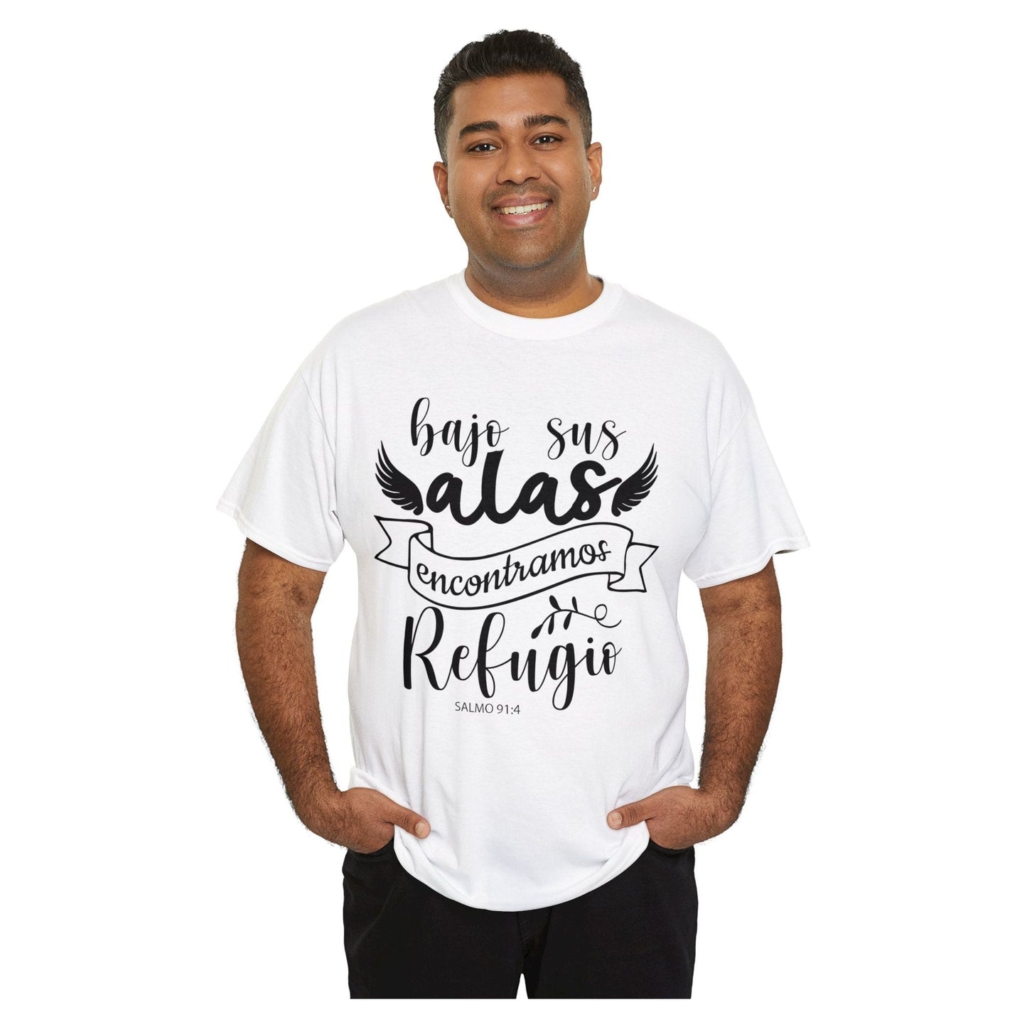 Christian T-shirt - Under his wings we find refuge