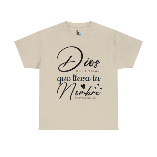 Christian T-shirt - God has a plan that bears your name