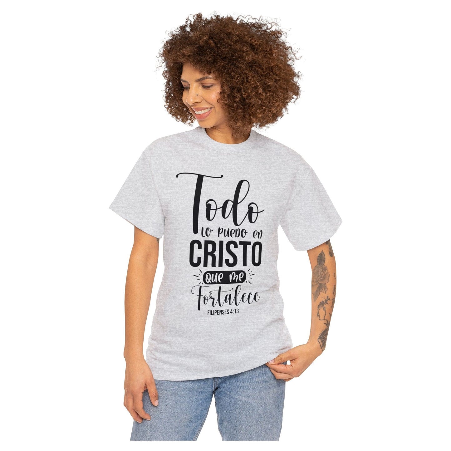 Camiseta Cristiana - todo lo puedo en Cristo que me fortalece