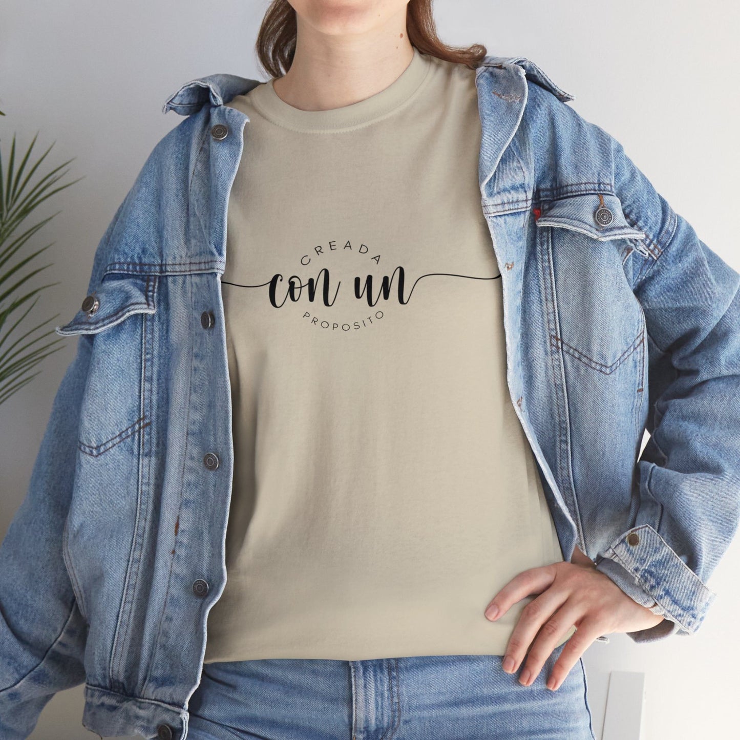 Camiseta Cristiana - Creada con un proposito