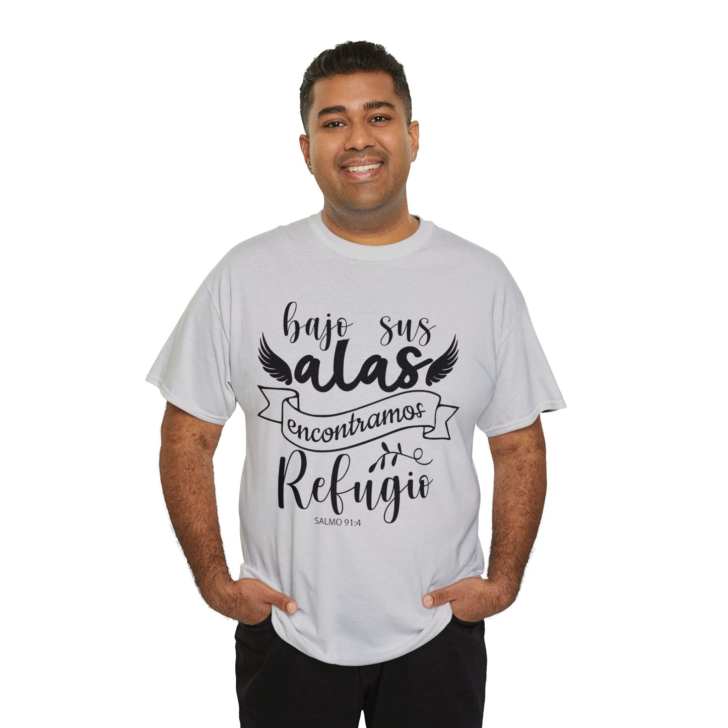 Christian T-shirt - Under his wings we find refuge
