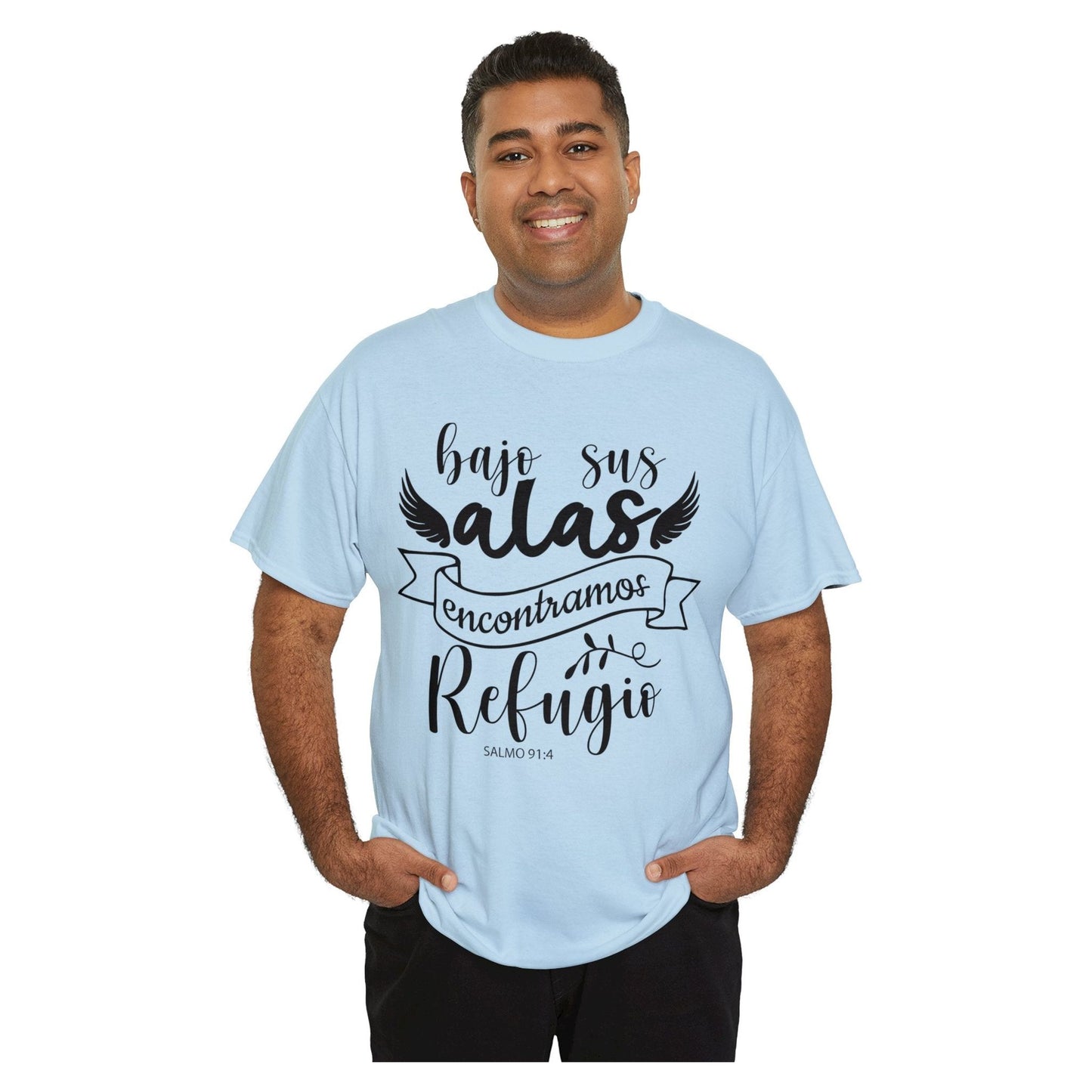 Christian T-shirt - Under his wings we find refuge