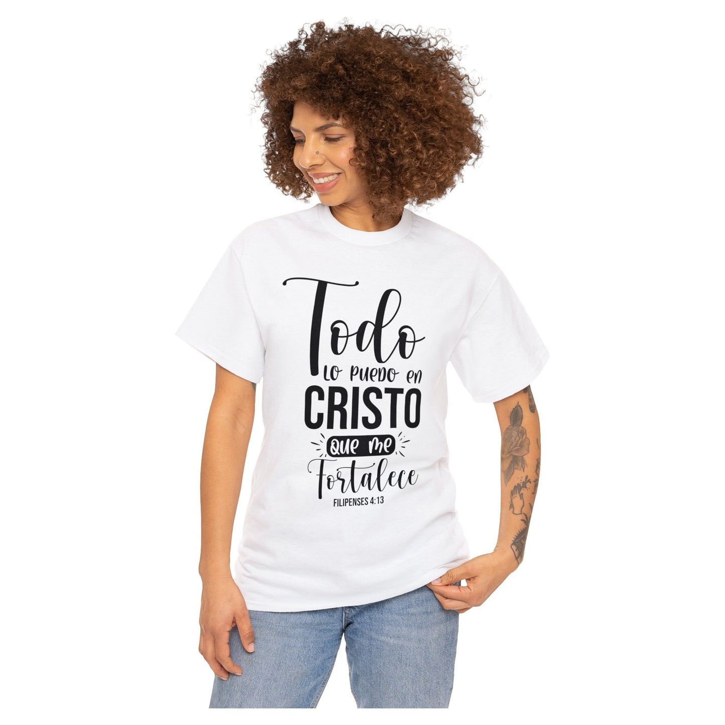 Camiseta Cristiana - todo lo puedo en Cristo que me fortalece