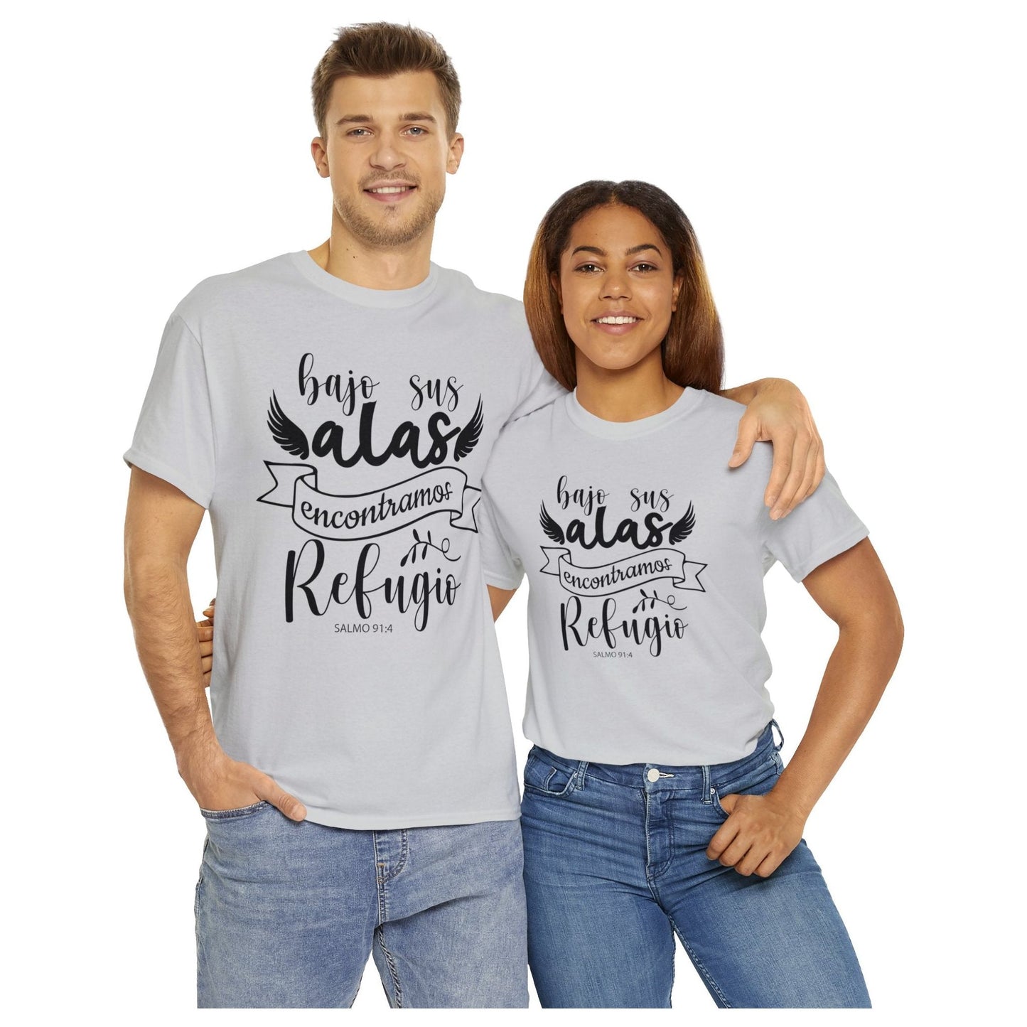 Christian T-shirt - Under his wings we find refuge