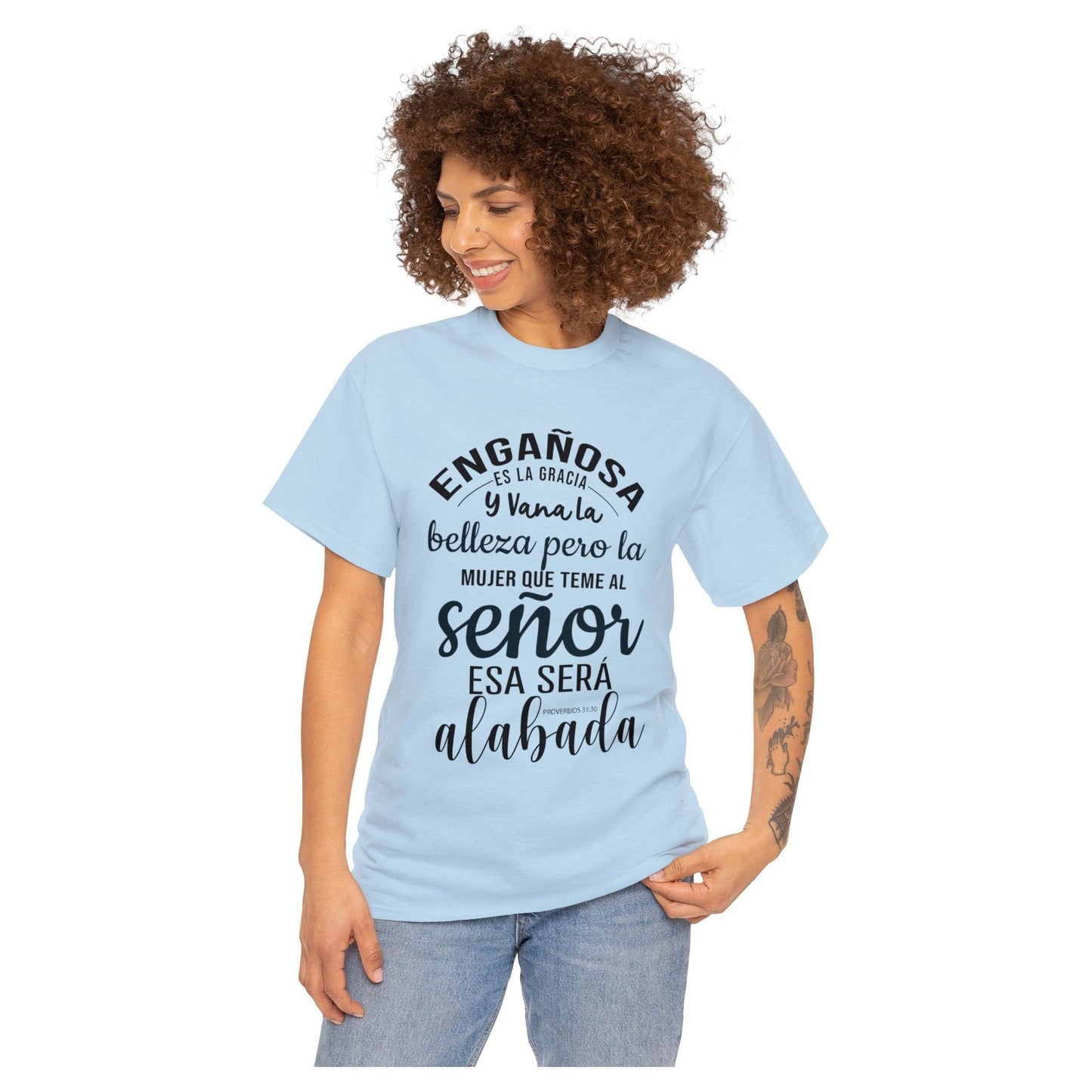 Christian T-shirt - He who has the Lord will be praised