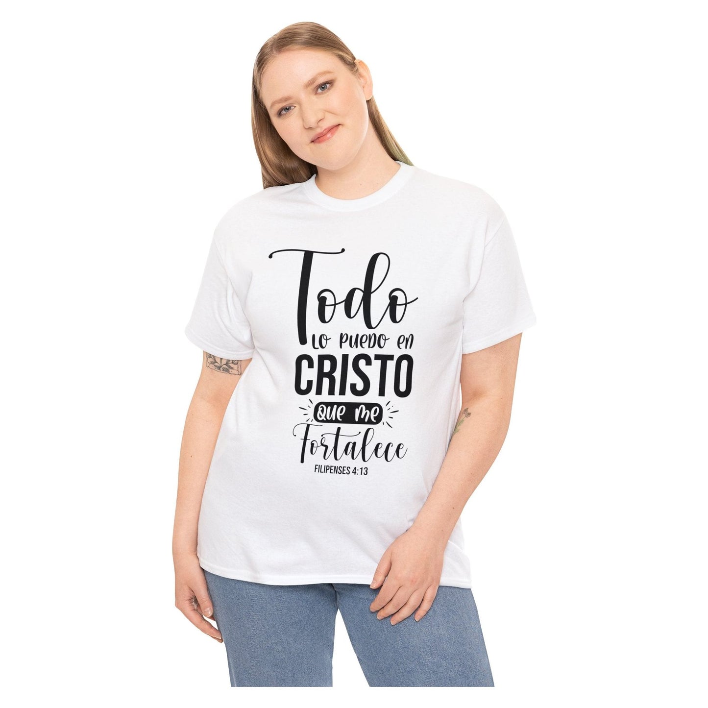 Camiseta Cristiana - todo lo puedo en Cristo que me fortalece