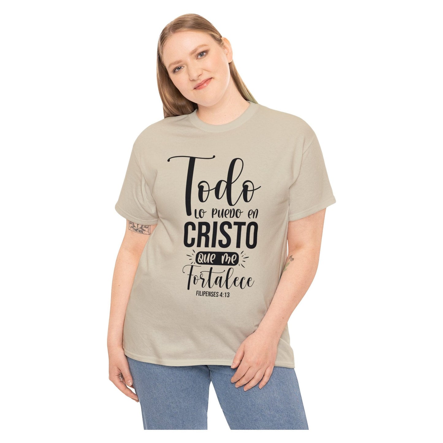 Camiseta Cristiana - todo lo puedo en Cristo que me fortalece