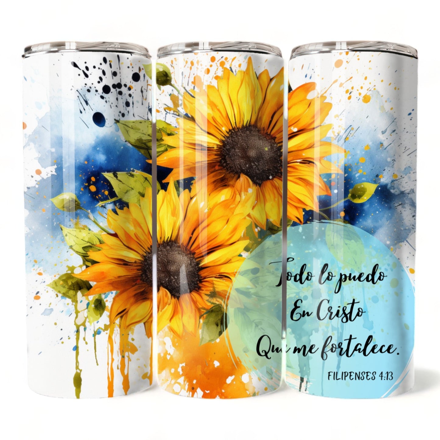 Thermos 20oz Philippians 4:13 (Template 18)