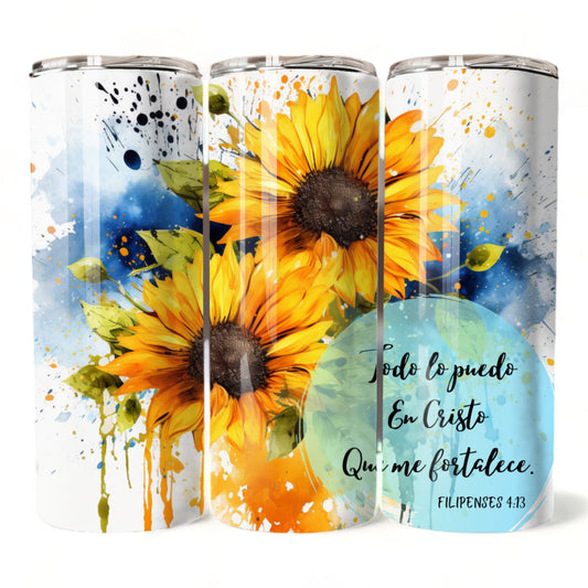 Thermos 20oz Philippians 4:13 (Template 18)