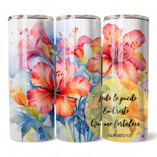 Thermos 20oz Philippians 4:13 (Template 19)