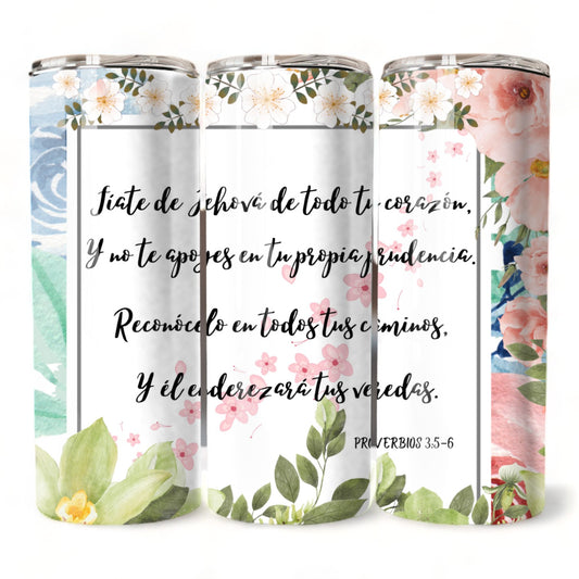 Termo 20oz Proverbios 3:5-6 (Template 25)