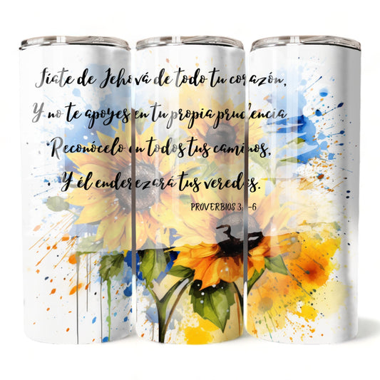 Thermos 20oz Proverbs 3:5-6 (Template 27)