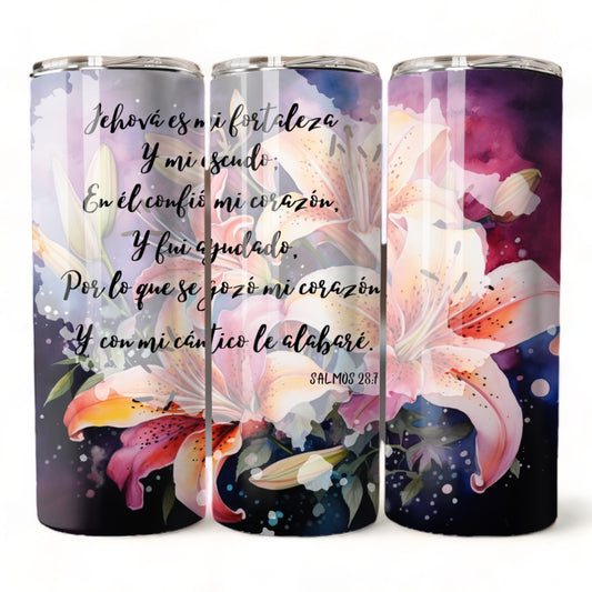 Thermos 20oz Psalms 28:7 (Template 42)