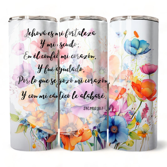 Thermos 20oz Psalms 28:7 (Template 43)