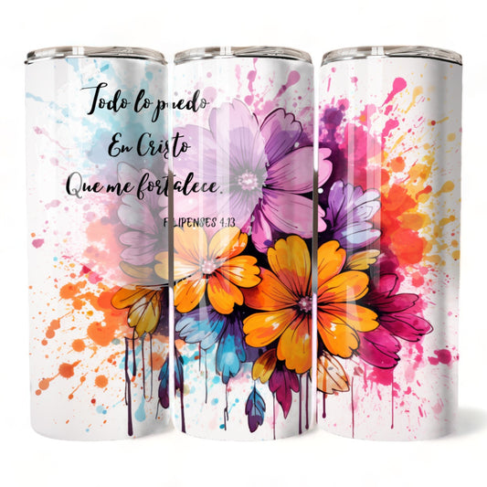 Thermos 20oz Philippians 4:13 (Template 5)