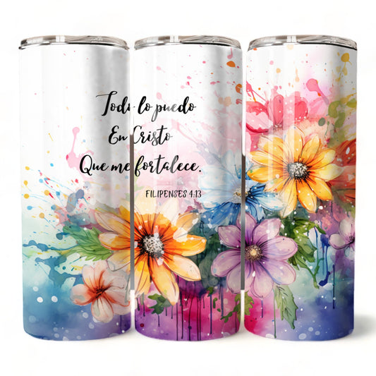Thermos 20oz Philippians 4:13 (Template 6)