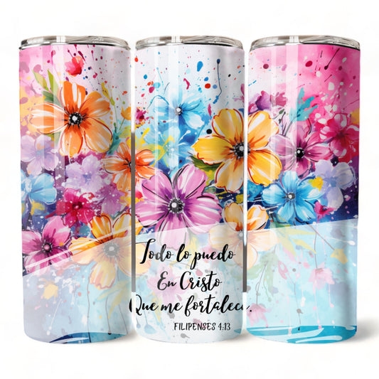 Thermos 20oz Philippians 4:13 (Template 7)