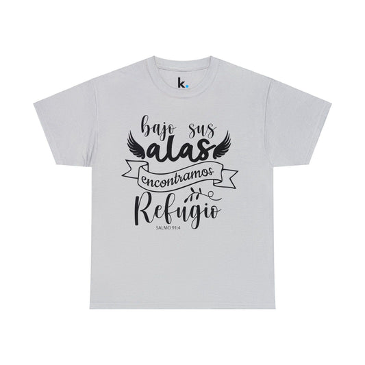 Christian T-shirt - Under his wings we find refuge